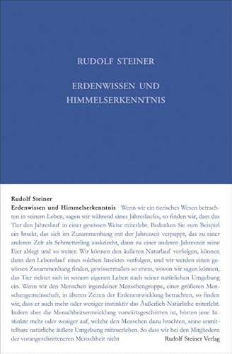 Erdenwissen und Himmelserkenntnis: Neun Vorträge, Dornach 1923 (Rudolf Steiner Gesamtausgabe: Schriften und Vorträge)